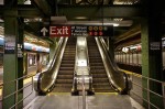 Metro exit with escalator layout